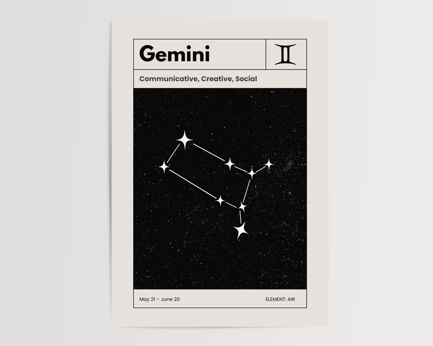 Géminis: El poster estelar de tu signo del zodiaco