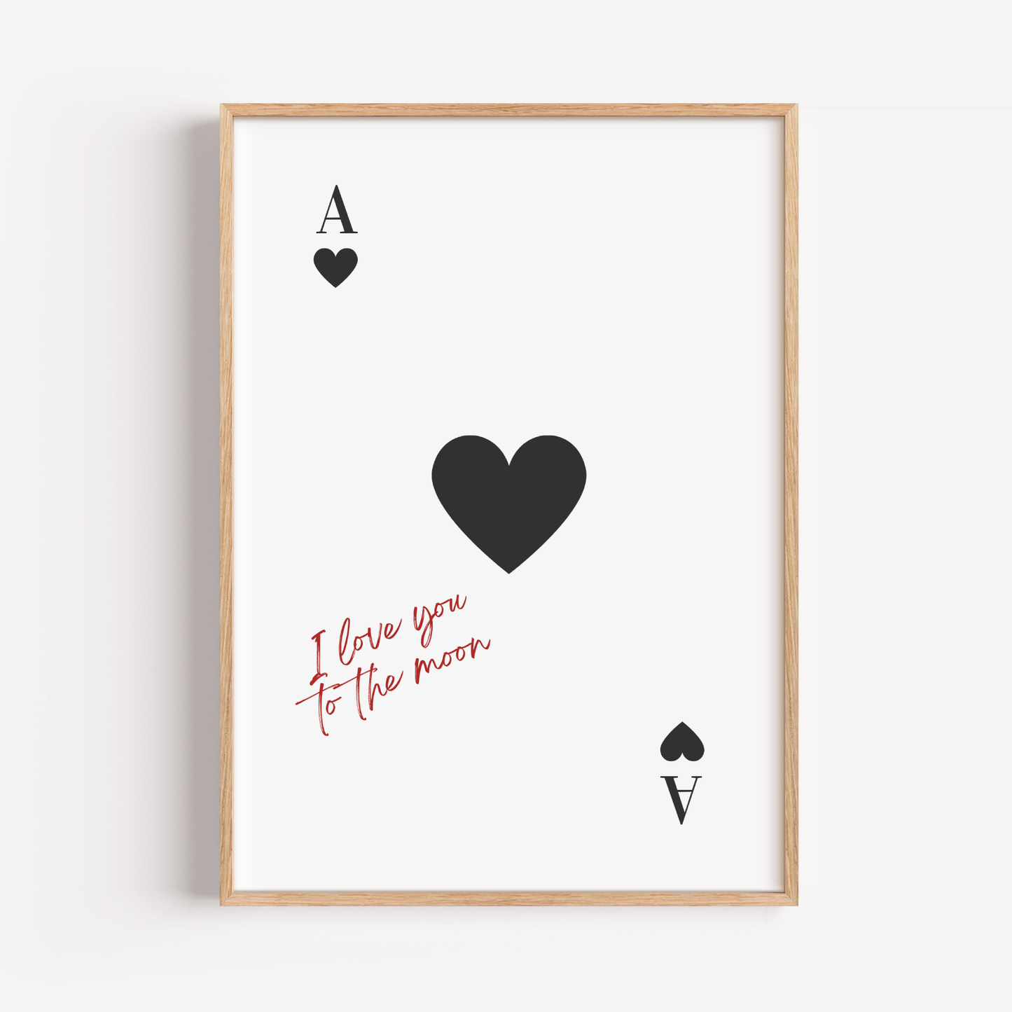 Tu carta de corazones personalizada en negro