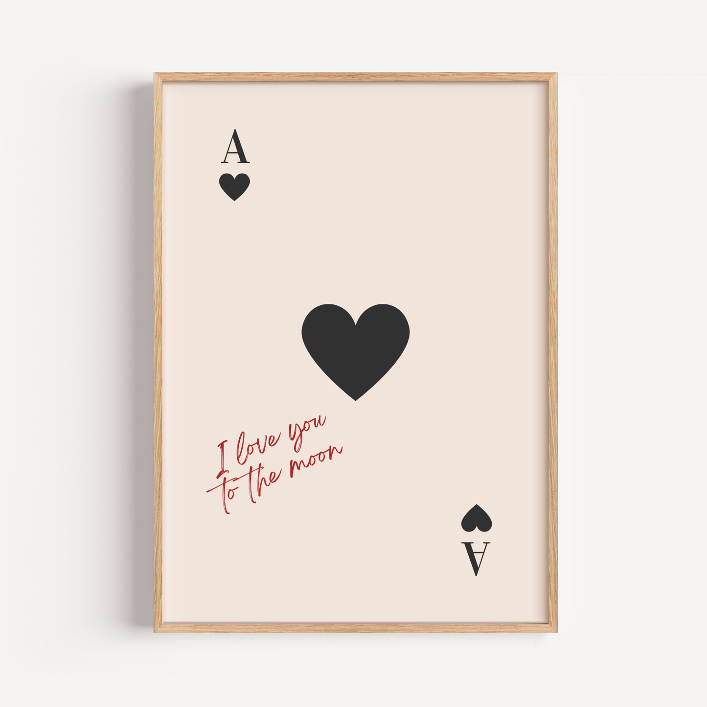 Tu carta de corazones personalizada en negro