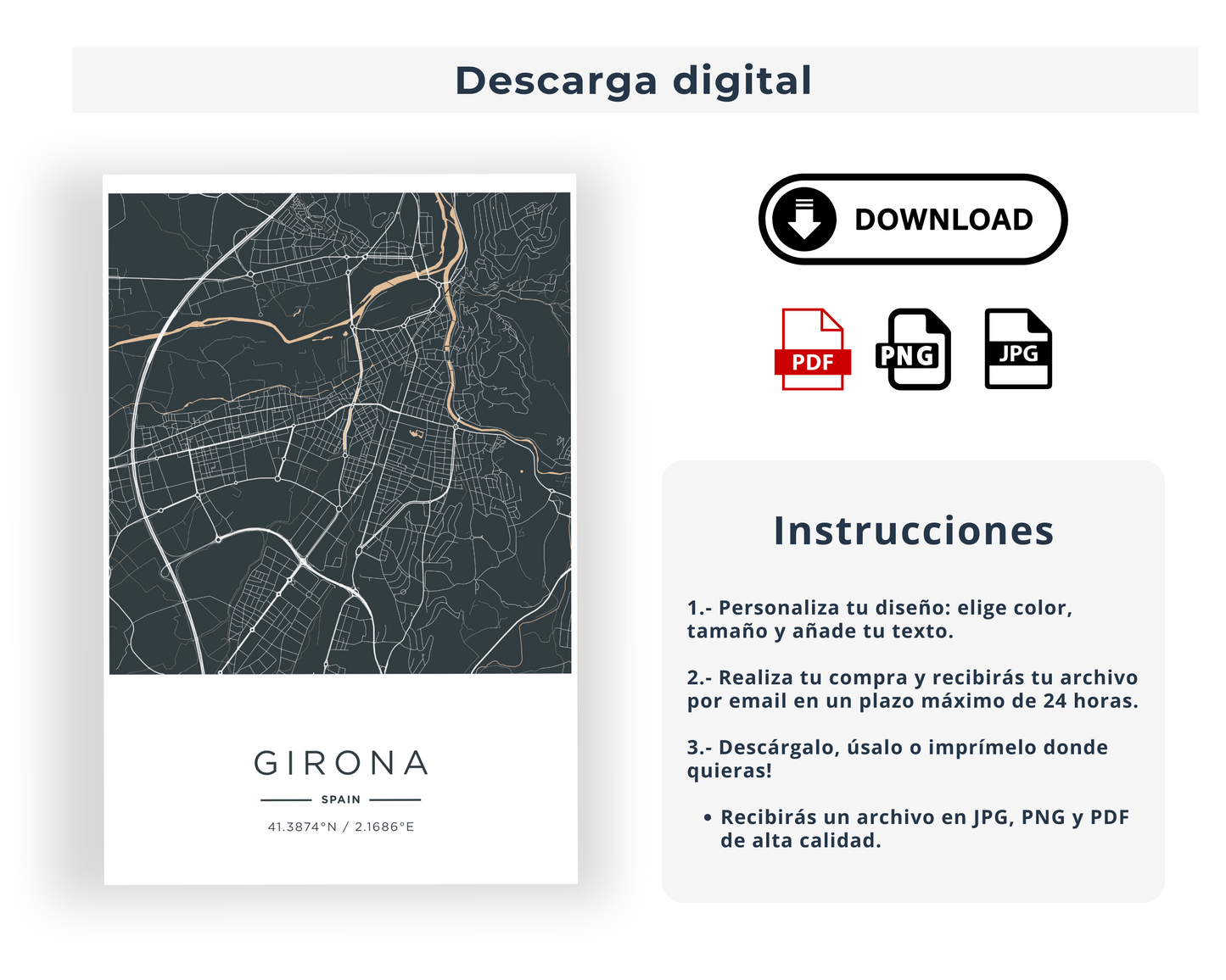 Mapa moderno de tu ciudad favorita (Eléctrico)
