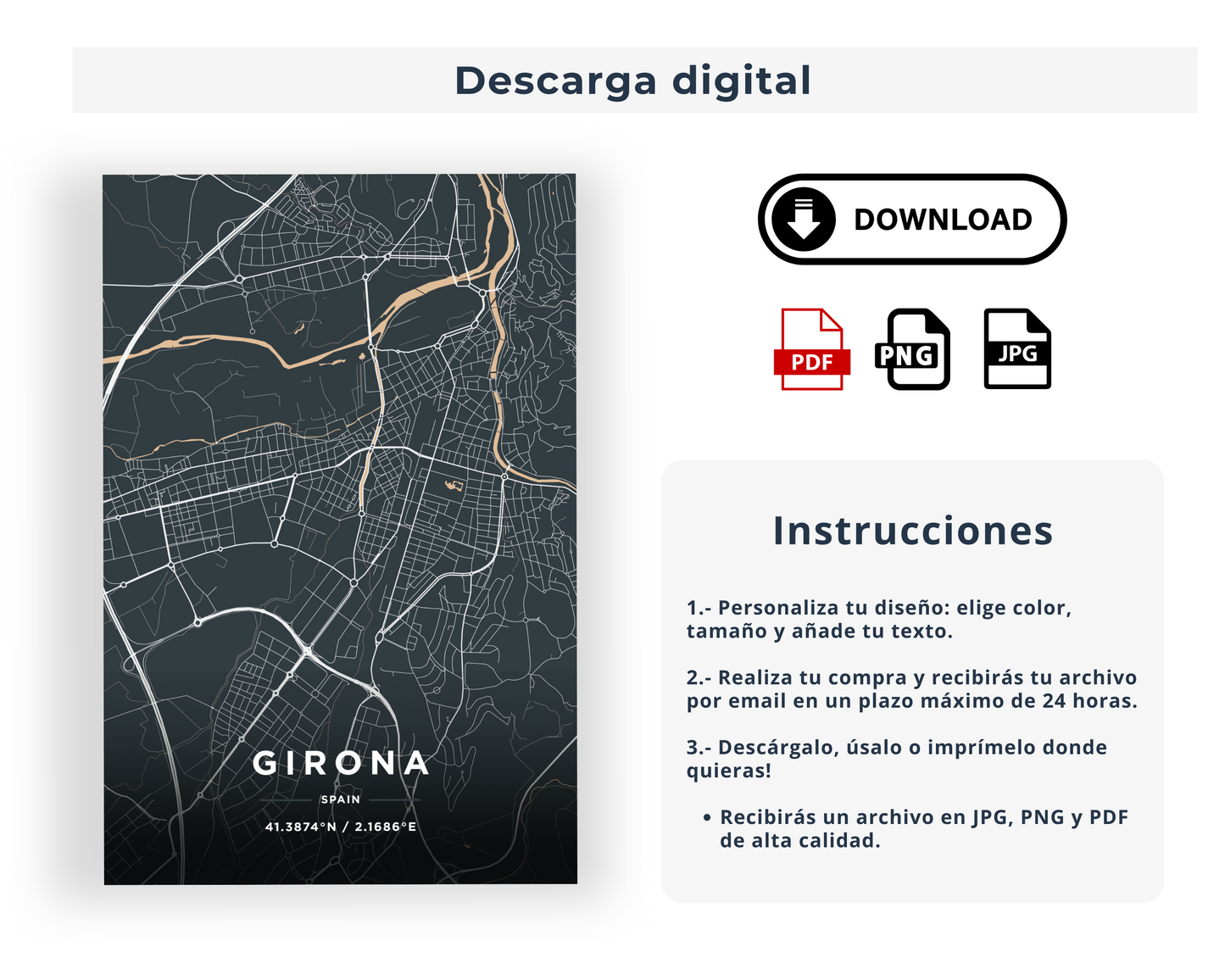 Mapa moderno de tu ciudad favorita (Eléctrico)