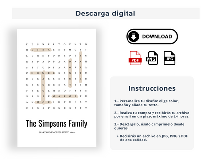 Tu sopa de letras personalizada