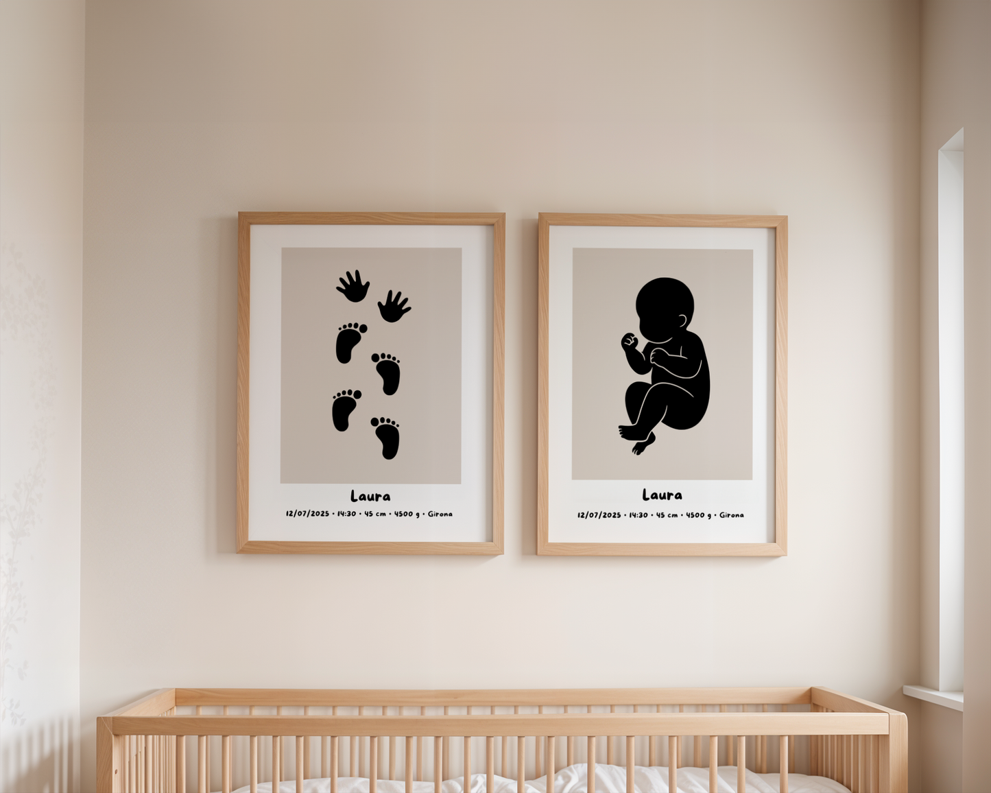 Pisadas pequeñas, recuerdos gigantes, poster para el bebé