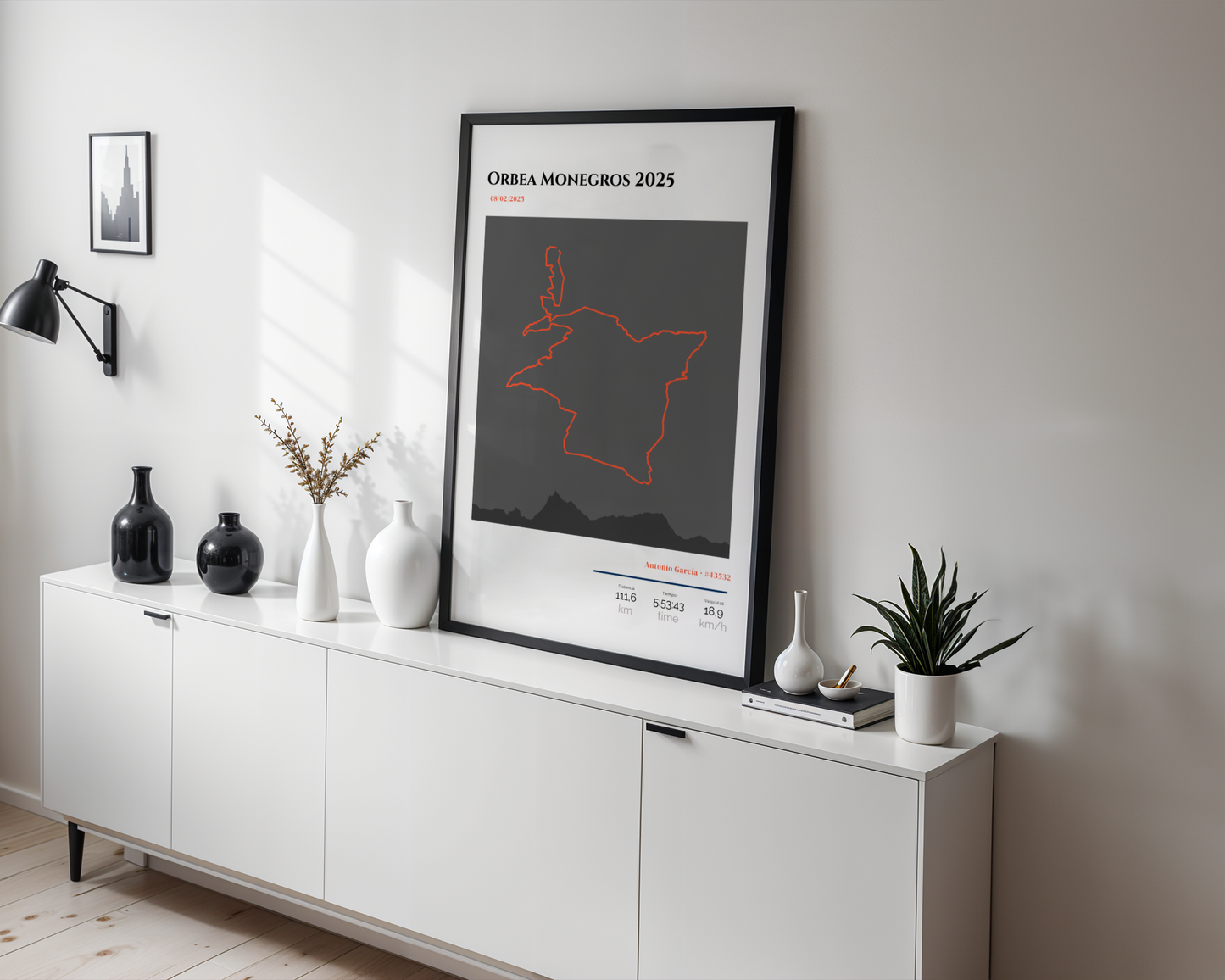 Tu mejor carrera, de Strava a la pared (Oscuro)
