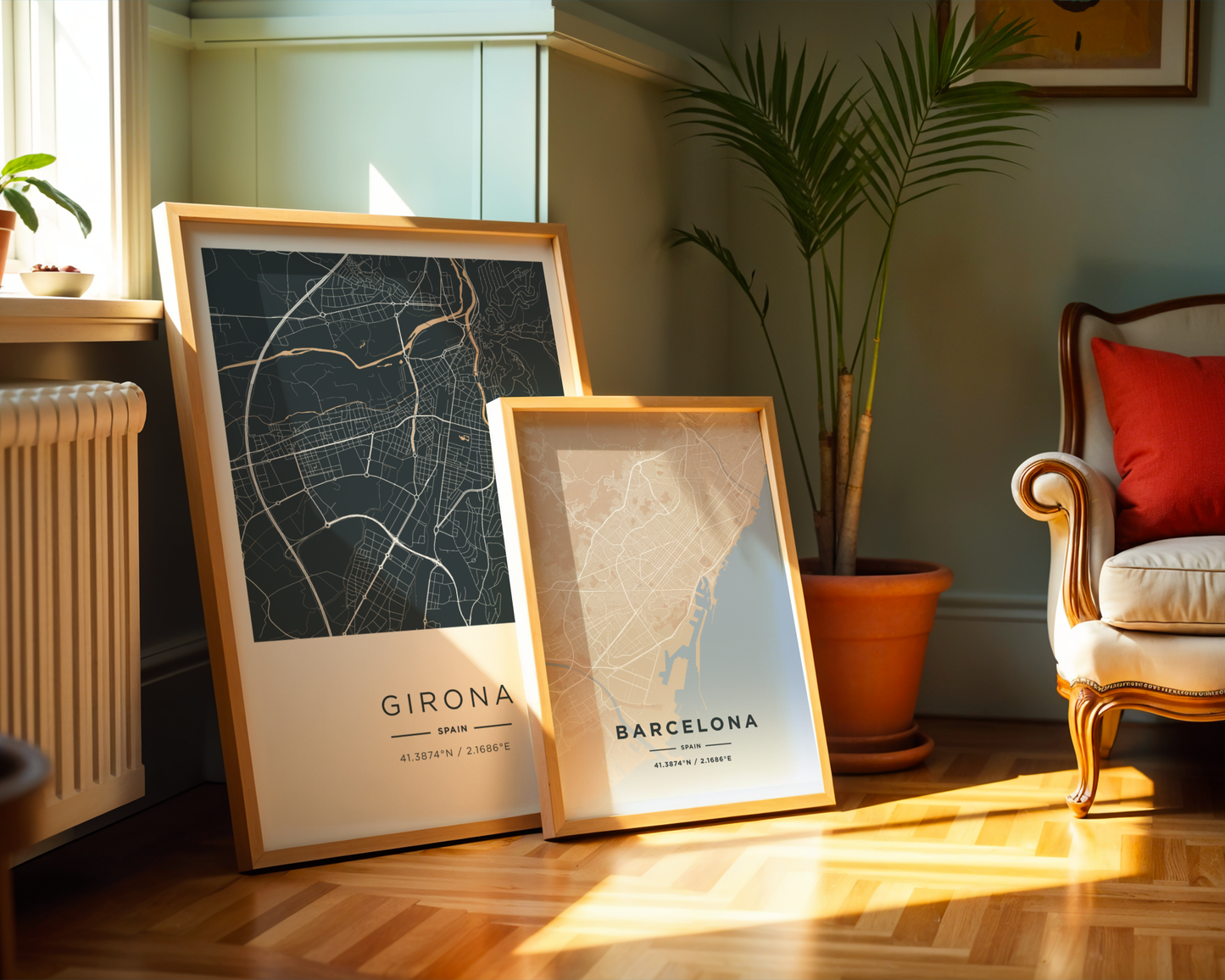 Mapa moderno de tu ciudad favorita (Claro)