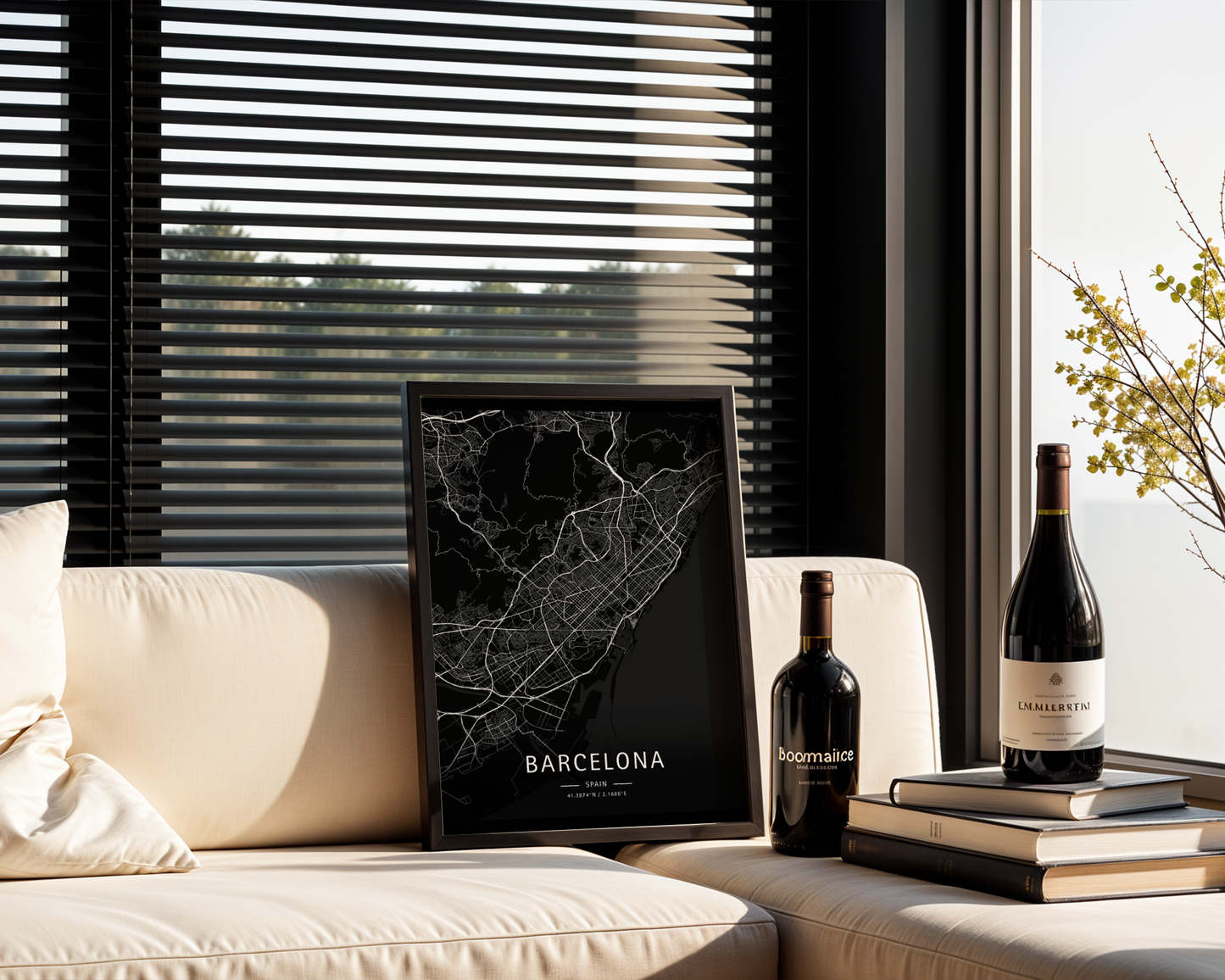 Mapa moderno de tu ciudad favorita (Oscuro)
