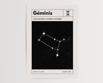 Géminis: El poster estelar de tu signo del zodiaco
