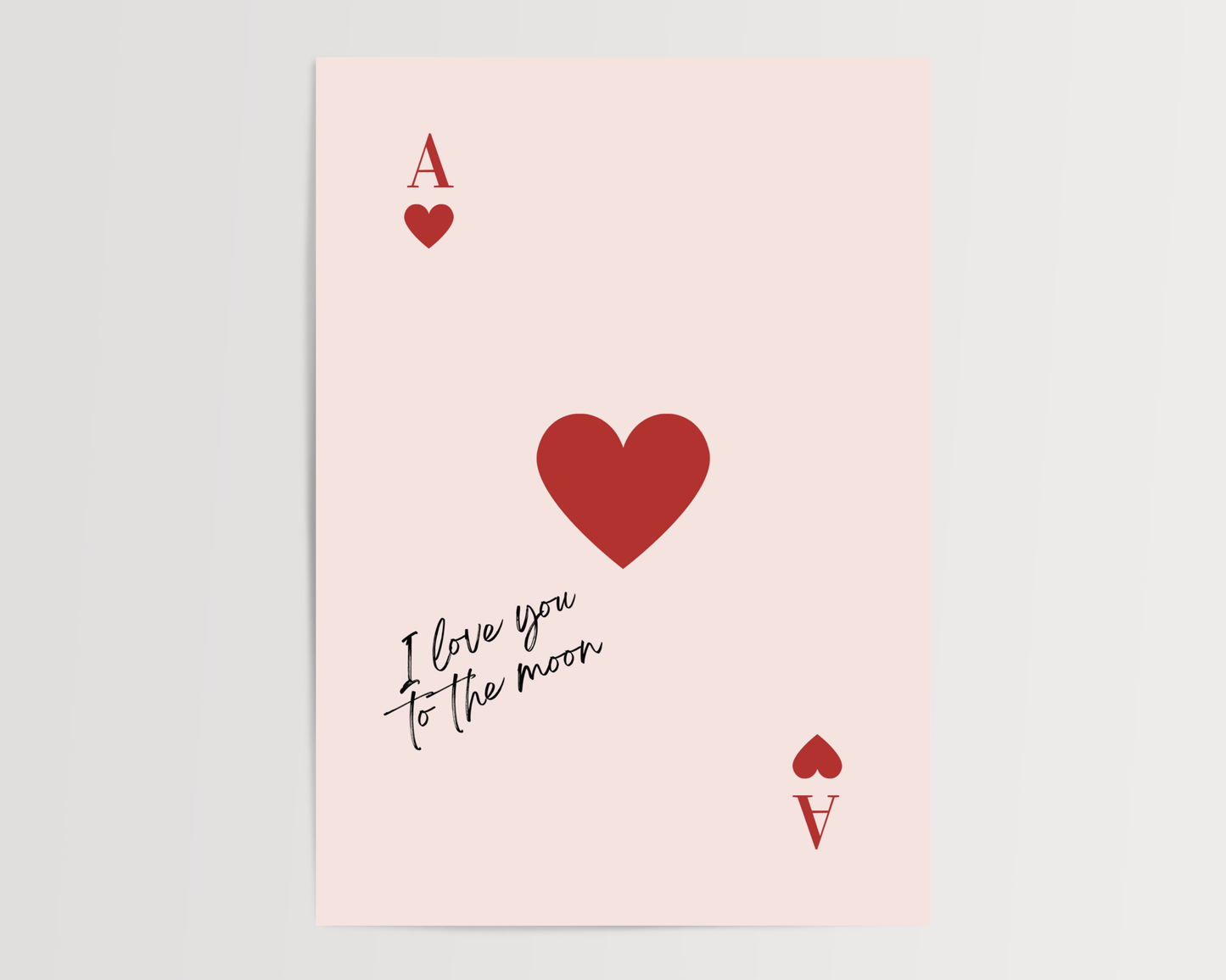 Tu carta de corazones personalizada en rojo