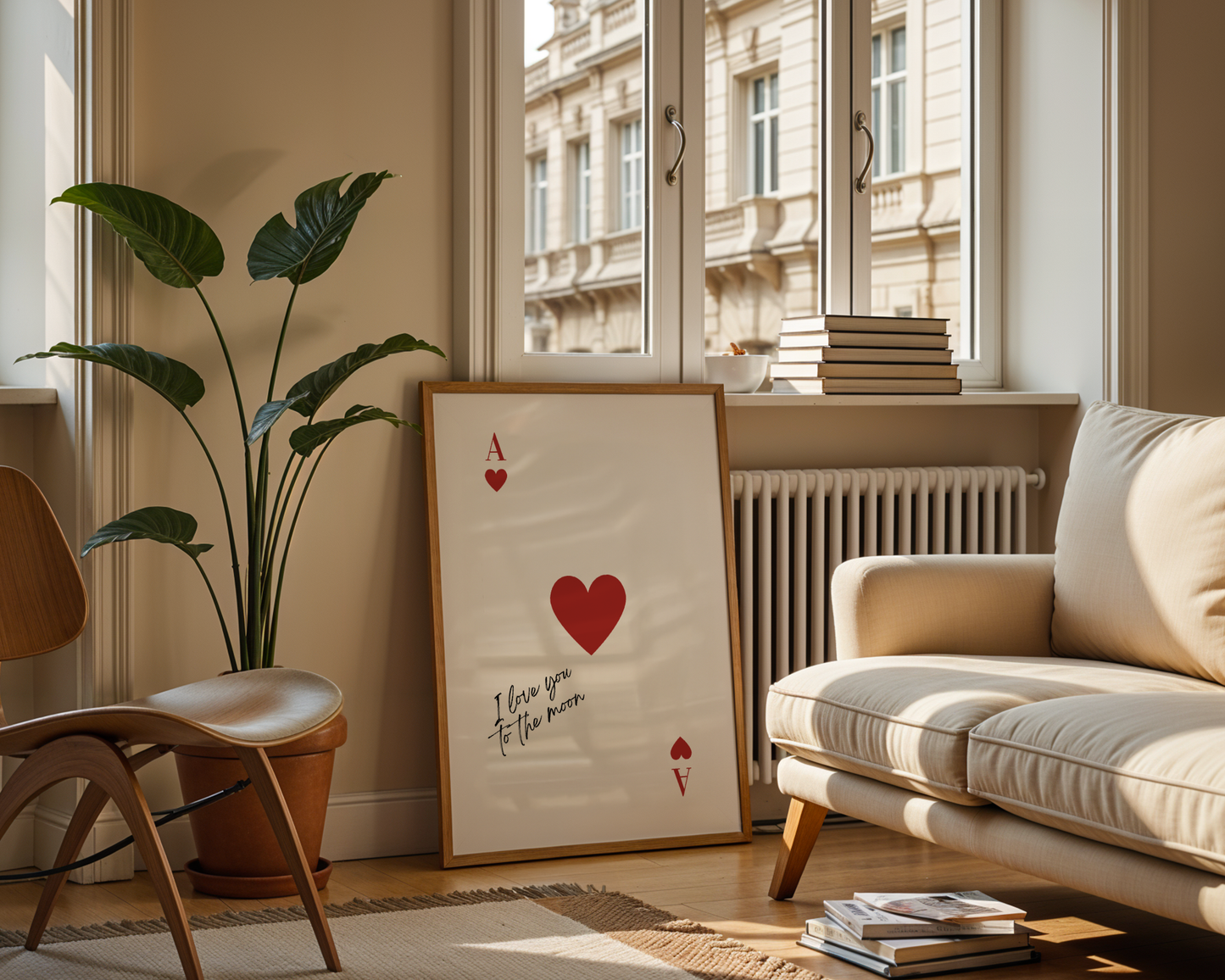 Tu carta de corazones personalizada en rojo