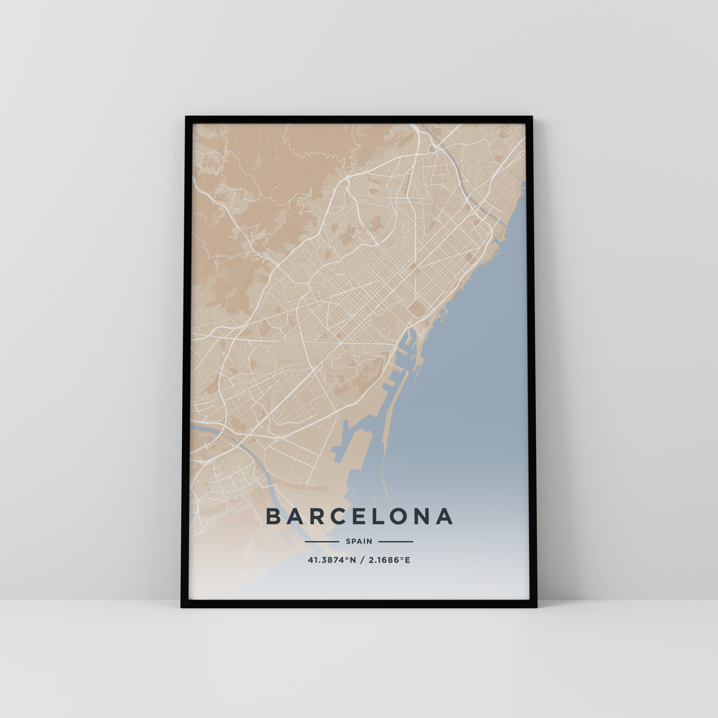 Mapa moderno de tu ciudad favorita (Claro)