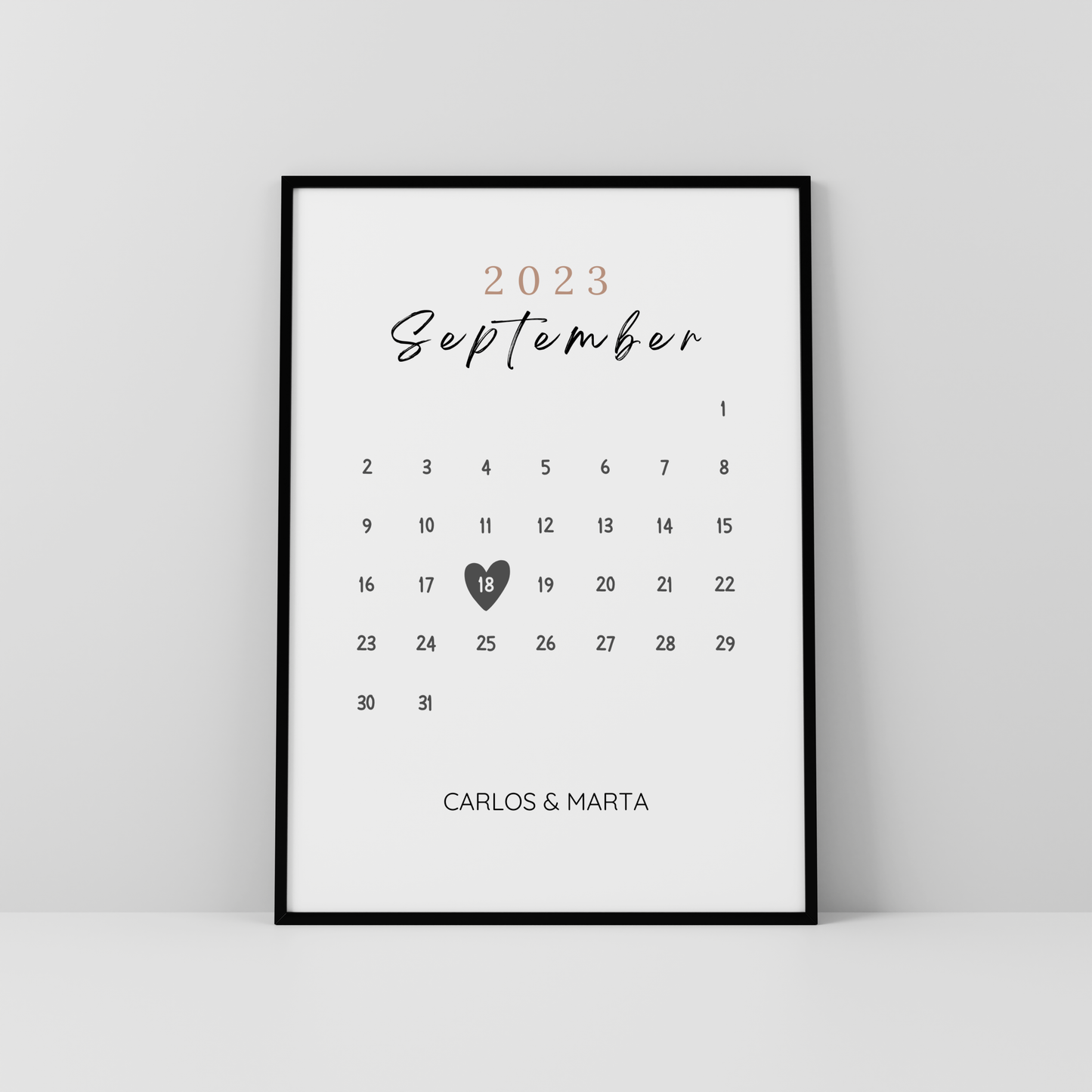 El día que empezó todo: calendario personalizado