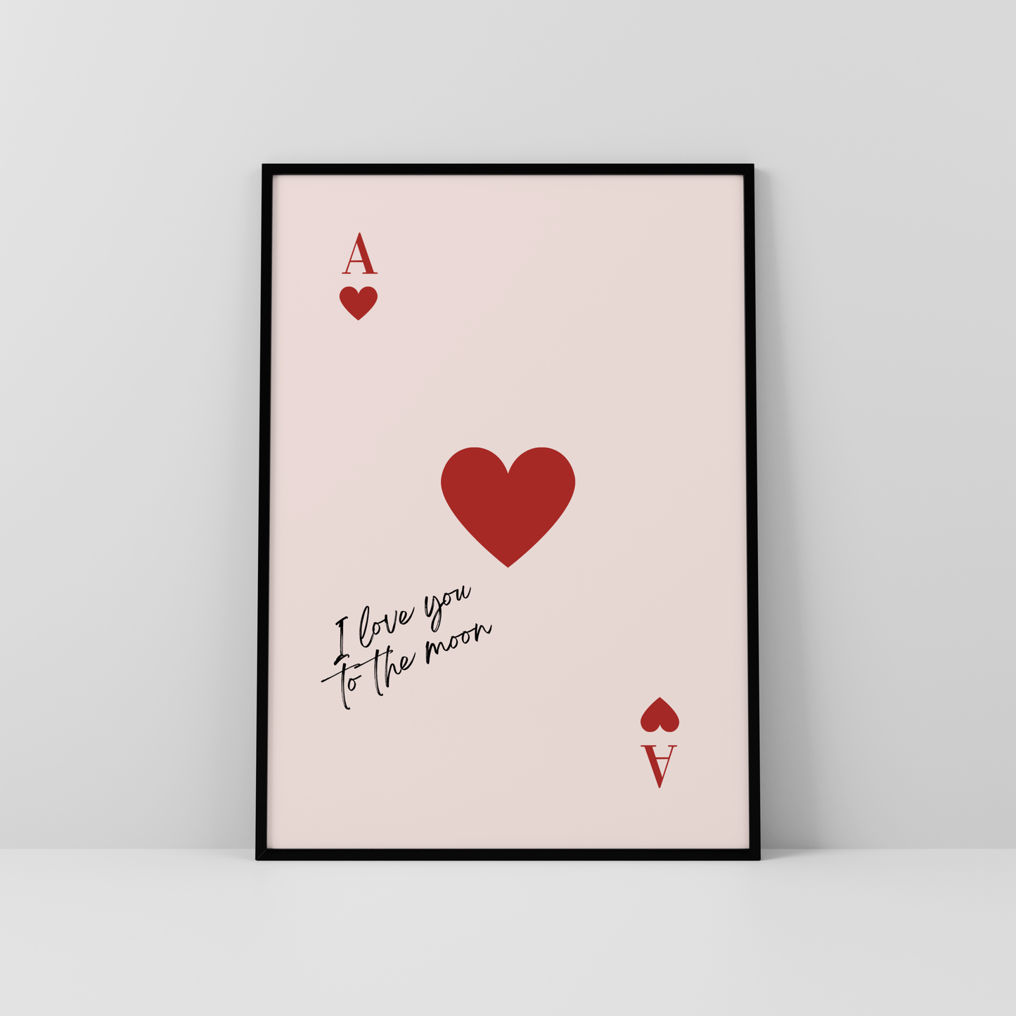 Tu carta de corazones personalizada en rojo