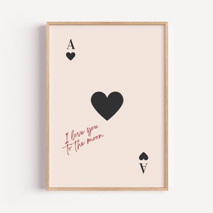Tu carta de corazones personalizada en negro